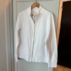 Lilly Pulitzer Luxletic Al Fresco Full-Zip Jacket in White, XL